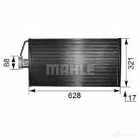 Радиатор кондиционера MAHLE ORIGINAL Z9Y HQB AC 266 000P Bmw 5 (E39) 4 Седан 3.0 530 d 184 л.с. 1998 – 2000