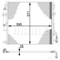 Радиатор кондиционера MAHLE ORIGINAL TBO DGL7 1437585043 AC 760 000S