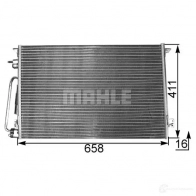 Радиатор кондиционера MAHLE ORIGINAL AC 295 000P 1437584774 00L 2TRI - Изображение 2