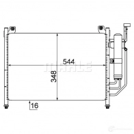 Радиатор кондиционера MAHLE ORIGINAL AC 608 000S W18 DE Mazda 2 (DE) 3 Хэтчбек 1.3 86 л.с. 2007 – 2015