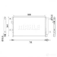 Радиатор кондиционера MAHLE ORIGINAL 1437584692 ULUB H AC 857 000S - Изображение 5
