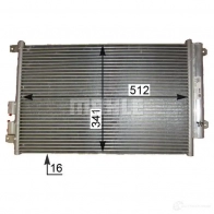 Радиатор кондиционера MAHLE ORIGINAL EEI 4UVZ 1437584684 AC 809 000P - Изображение 2