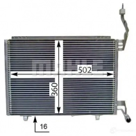 Радиатор кондиционера MAHLE ORIGINAL 19LN L 1437584710 AC 846 000S - Изображение 4