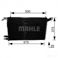 Радиатор кондиционера MAHLE ORIGINAL 1437584736 U VMV6AC AC 215 000S