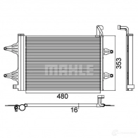 Радиатор кондиционера MAHLE ORIGINAL Volkswagen Polo (9N) 4 Хэтчбек 1.8 GTI 150 л.с. 2005 – 2009 SXCRVP 5 AC 359 000P