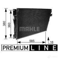 Радиатор кондиционера MAHLE ORIGINAL 1437582197 X436 YN7 AC 173 000P - Изображение 2