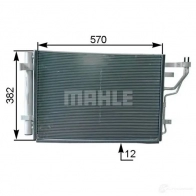 Радиатор кондиционера MAHLE ORIGINAL AC 442 000P 4P MB90 1437580843