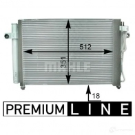 Радиатор кондиционера MAHLE ORIGINAL GMWLF 2B 1437587934 AC 393 000P - Изображение 2