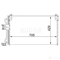 Радиатор кондиционера MAHLE ORIGINAL ac688000s 1437588045 B1 8IB