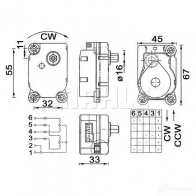 Привод заслонки отопителя салона MAHLE ORIGINAL AA 20 000P 3J MA9ET 1437629077