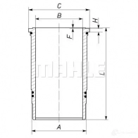 Гильза цилиндра MAHLE ORIGINAL 4009026956717 2348111 037 LW 00106 001 D N3UEK