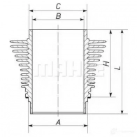 Гильза цилиндра MAHLE ORIGINAL 1423553918 7Y RQ4 503wr27 4009026568507