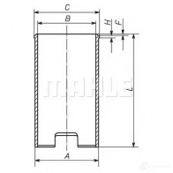 Гильза цилиндра MAHLE ORIGINAL 029wv13 1423552549 6Y ZCEO0