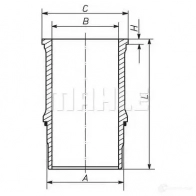Гильза цилиндра MAHLE ORIGINAL 1423552787 N C5V3T 039wn11