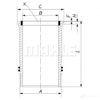 Гильза цилиндра MAHLE ORIGINAL 227 LW 00109 000 4009026977361 KT QTKTJ 1202363907