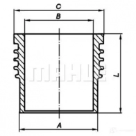 Гильза цилиндра MAHLE ORIGINAL 2343765 004 WR 17 00 F4OT5BB 004 WR 17