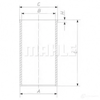 Гильза цилиндра MAHLE ORIGINAL 1423551849 T ZQAI 001wv04