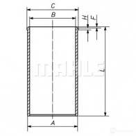 Гильза цилиндра MAHLE ORIGINAL 64 02508 0 Nissan Vanette 640 WV 06 00 640 WV 06