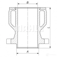 Гильза цилиндра MAHLE ORIGINAL 004 WN 05 01 004 WN 05 64 00048 0 630393554