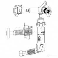 Охладитель EGR MAHLE ORIGINAL 7VF9 VN 1437626995 CE 21 000P - Изображение 1