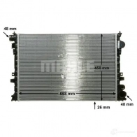Радиатор охлаждения двигателя MAHLE ORIGINAL GQ0D YJE 1437581697 CR 206 000P - Изображение 4