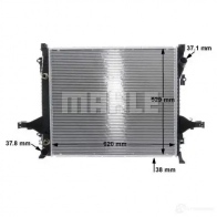 Радиатор охлаждения двигателя MAHLE ORIGINAL 1437579255 T QXOT CR 1191 000S - Изображение 9