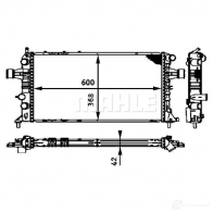 Радиатор охлаждения двигателя MAHLE ORIGINAL Opel Astra (G) 2 Седан 1.7 TD (F69) 68 л.с. 1998 – 2000 CR 321 000P SEBX F7B