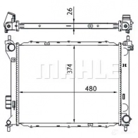 Радиатор охлаждения двигателя MAHLE ORIGINAL JBP HW CR 1695 000S 1437581216 - Изображение 12