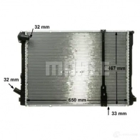 Радиатор охлаждения двигателя MAHLE ORIGINAL 1437577358 CR 492 000S CEQ2OU C - Изображение 7
