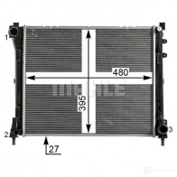 Радиатор охлаждения двигателя MAHLE ORIGINAL 1437577567 S YRF8 CR 2012 000P - Изображение 4