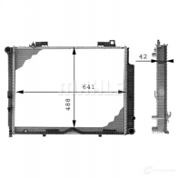 Радиатор охлаждения двигателя MAHLE ORIGINAL CR 317 000P Mercedes E-Class (W210) 2 Седан 2.5 E 250 Turbo D (215) 150 л.с. 1997 – 1999 CK ZBG