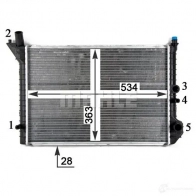 Радиатор охлаждения двигателя MAHLE ORIGINAL CR 212 000P OE MT6 1437578003 - Изображение 4
