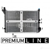 Радиатор охлаждения двигателя MAHLE ORIGINAL CR 212 000P OE MT6 1437578003 - Изображение 5