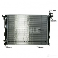 Радиатор охлаждения двигателя MAHLE ORIGINAL 1437578015 TYFOVB D CR 1890 000S - Изображение 7
