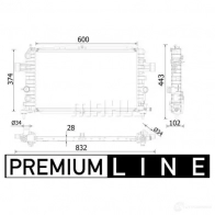 Радиатор охлаждения двигателя MAHLE ORIGINAL 1437577612 CR 2231 000P EA1J 8 - Изображение 2
