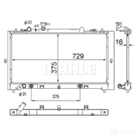 Радиатор охлаждения двигателя MAHLE ORIGINAL CR 1885 000S 1437581350 2UB R2B - Изображение 4