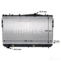 Радиатор охлаждения двигателя MAHLE ORIGINAL ZRU C1Z 1437581142 CR 1311 000S - Изображение 8