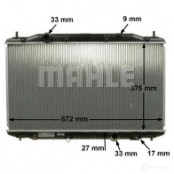 Радиатор охлаждения двигателя MAHLE ORIGINAL 1437578023 Z2DGN WI CR 1895 000S - Изображение 7