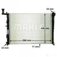 Радиатор охлаждения двигателя MAHLE ORIGINAL 1437577441 30 V3R4 CR 1118 000P - Изображение 6