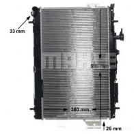 Радиатор охлаждения двигателя MAHLE ORIGINAL NLQ TU9 CR 1293 001S 1437580717 - Изображение 7