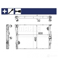 Радиатор охлаждения двигателя MAHLE ORIGINAL 1437580733 M0Y IOF5 CR 1087 000S - Изображение 9