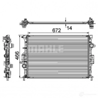 Радиатор охлаждения двигателя MAHLE ORIGINAL CR 906 000P 1437578776 AQPL LF - Изображение 4