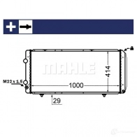Радиатор охлаждения двигателя MAHLE ORIGINAL F T1WQ 1437580490 CR 1430 000S - Изображение 2