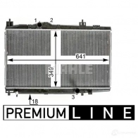 Радиатор охлаждения двигателя MAHLE ORIGINAL 0QSP KF4 1437580272 CR 2017 000P - Изображение 6