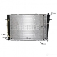 Радиатор охлаждения двигателя MAHLE ORIGINAL 1437580258 98 OS0T CR 1321 000S - Изображение 8