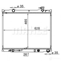 Радиатор системы охлаждения MAHLE ORIGINAL 1437579479 CR1581000S E 5TQQD