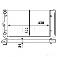 Радиатор охлаждения двигателя MAHLE ORIGINAL CR 408 000S 1437635383 G9G4W I - Изображение 6