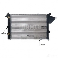 Радиатор охлаждения двигателя MAHLE ORIGINAL DMI9D U4 1437584572 CR 439 000S - Изображение 8