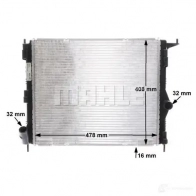Радиатор охлаждения двигателя MAHLE ORIGINAL 1437636299 CR 1765 000S HS0A F - Изображение 9