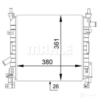 Радиатор охлаждения двигателя MAHLE ORIGINAL CR 1350 000S FR7MLQ N Ford KA 1 (CCQ, RB) 1996 – 2008